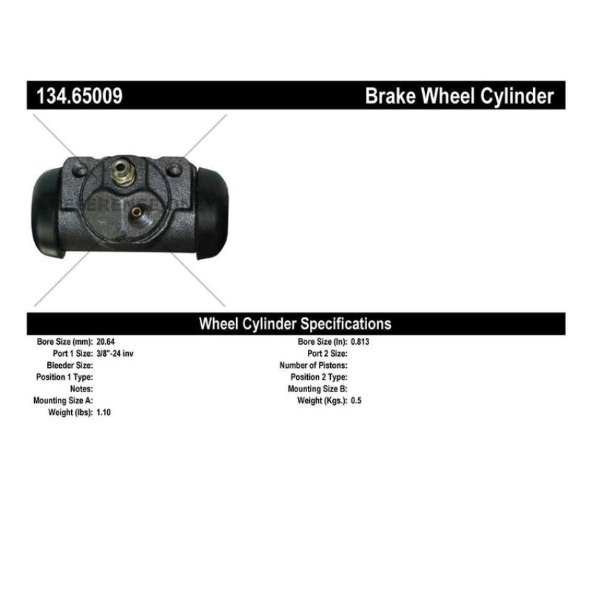 CENTRIC PARTS 134.65009 Centric Premium Wheel Cylinder