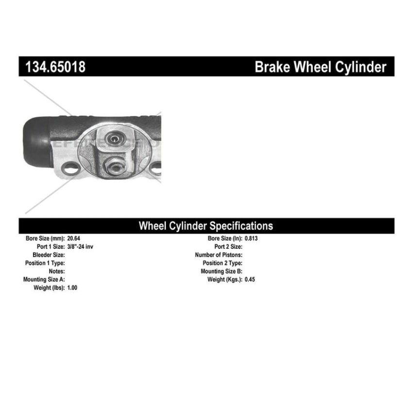CENTRIC PARTS 134.65018 Centric Premium Wheel Cylinder