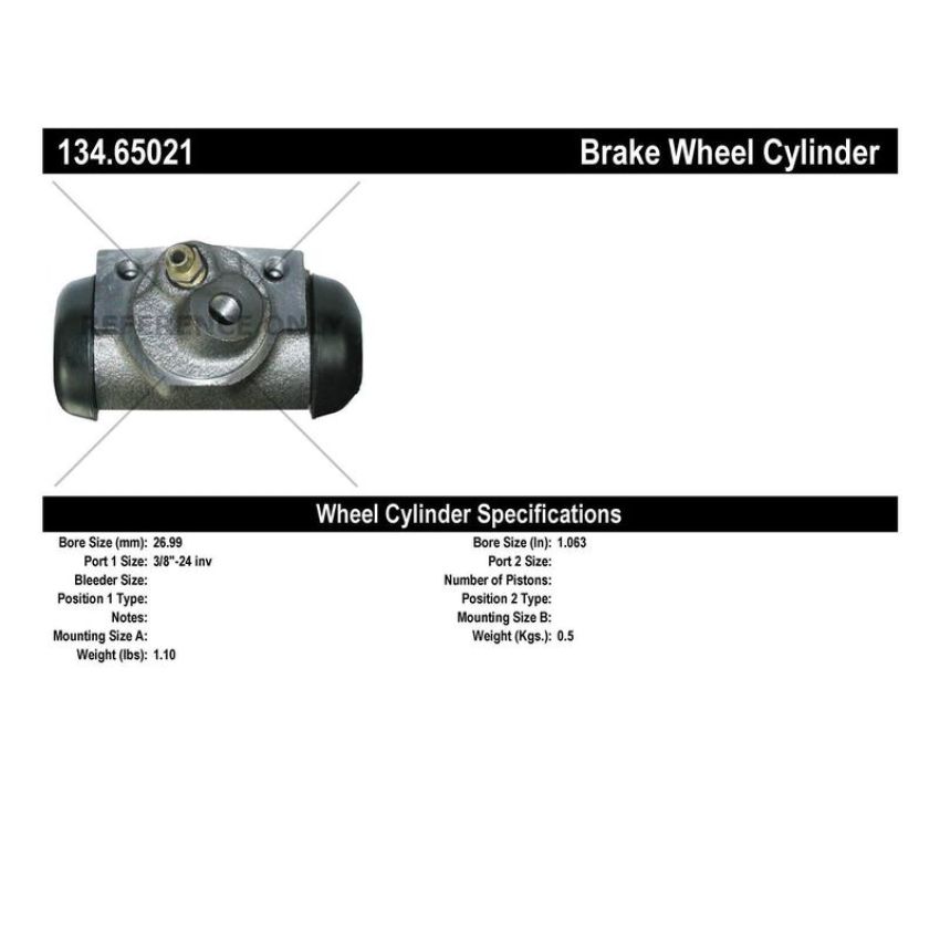CENTRIC PARTS 134.65021 Centric Premium Wheel Cylinder