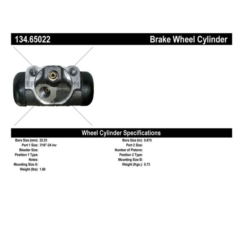 CENTRIC PARTS 134.65022 Centric Premium Wheel Cylinder