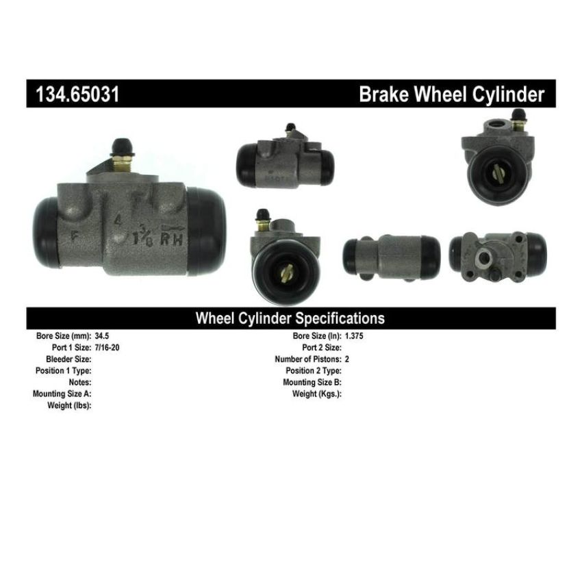 CENTRIC PARTS 134.65031 Centric Premium Wheel Cylinder
