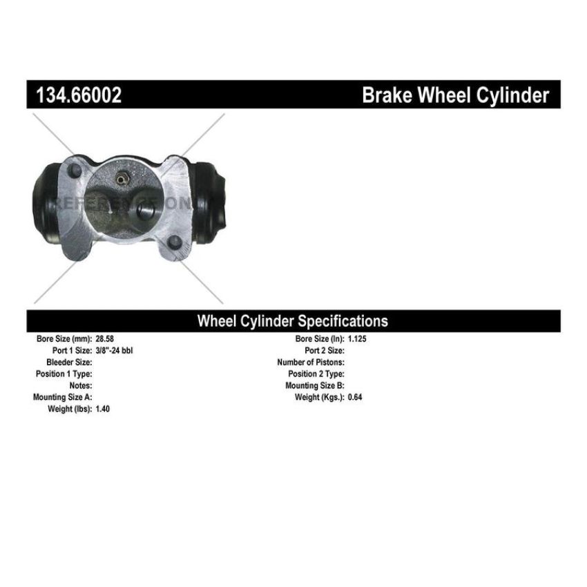CENTRIC PARTS 134.66002 Centric Premium Wheel Cylinder
