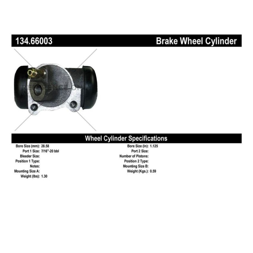 CENTRIC PARTS 134.66003 Centric Premium Wheel Cylinder