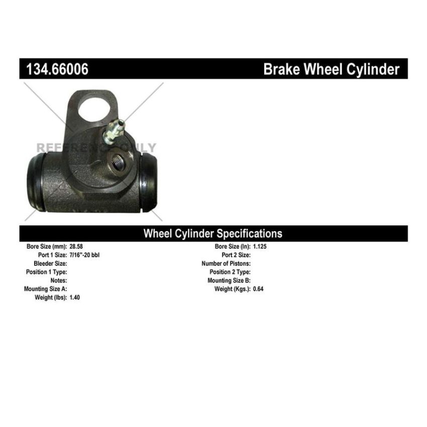 CENTRIC PARTS 134.66006 Centric Premium Wheel Cylinder