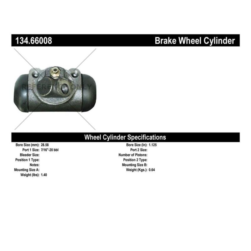 CENTRIC PARTS 134.66008 Centric Premium Wheel Cylinder