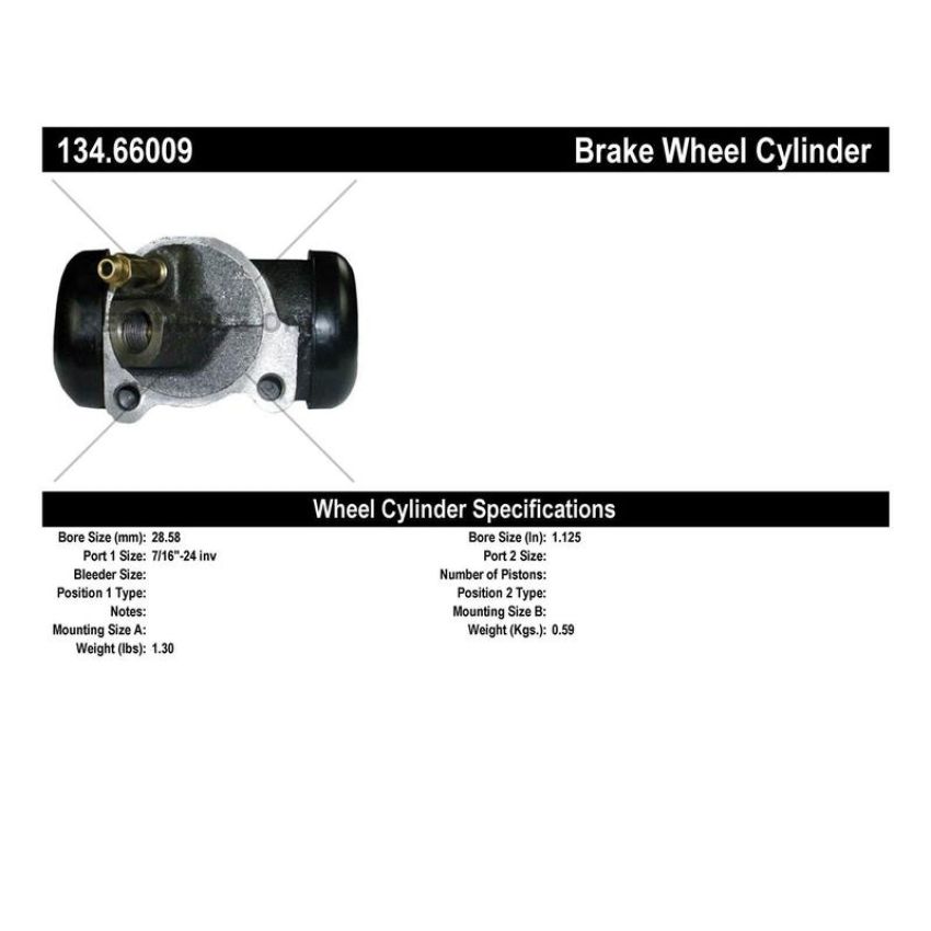 CENTRIC PARTS 134.66009 Centric Premium Wheel Cylinder