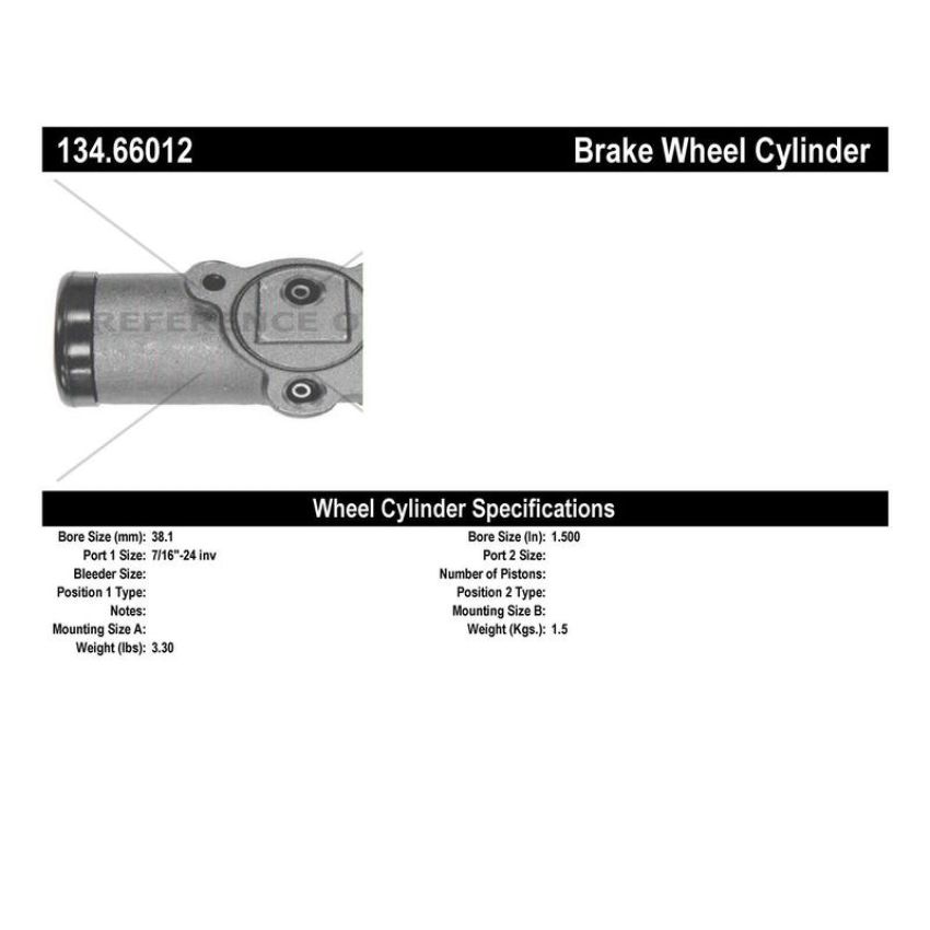 CENTRIC PARTS 134.66012 Centric Premium Wheel Cylinder