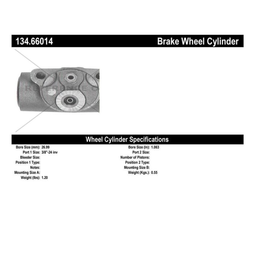CENTRIC PARTS 134.66014 Centric Premium Wheel Cylinder
