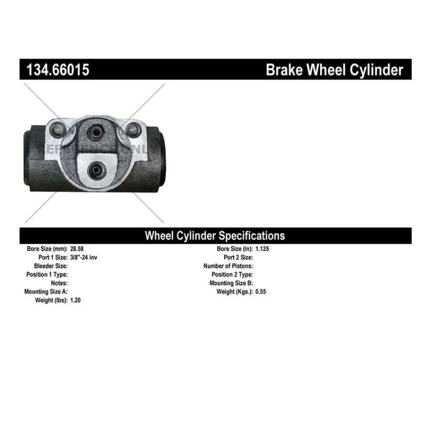 CENTRIC PARTS 134.66015 Centric Premium Wheel Cylinder