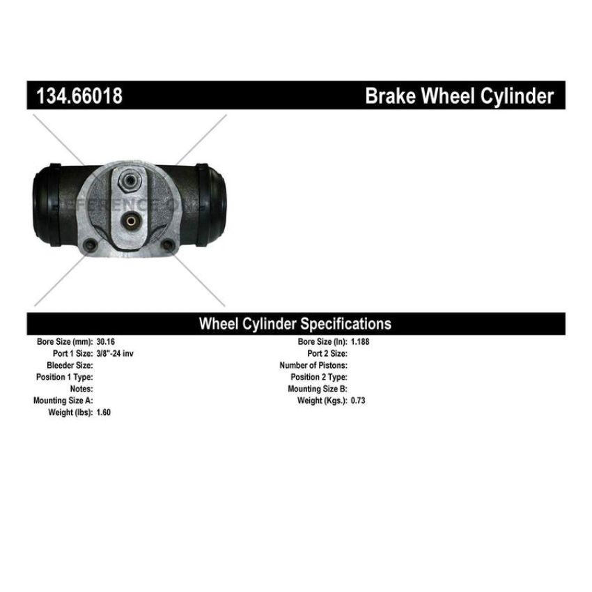 CENTRIC PARTS 134.66018 Centric Premium Wheel Cylinder