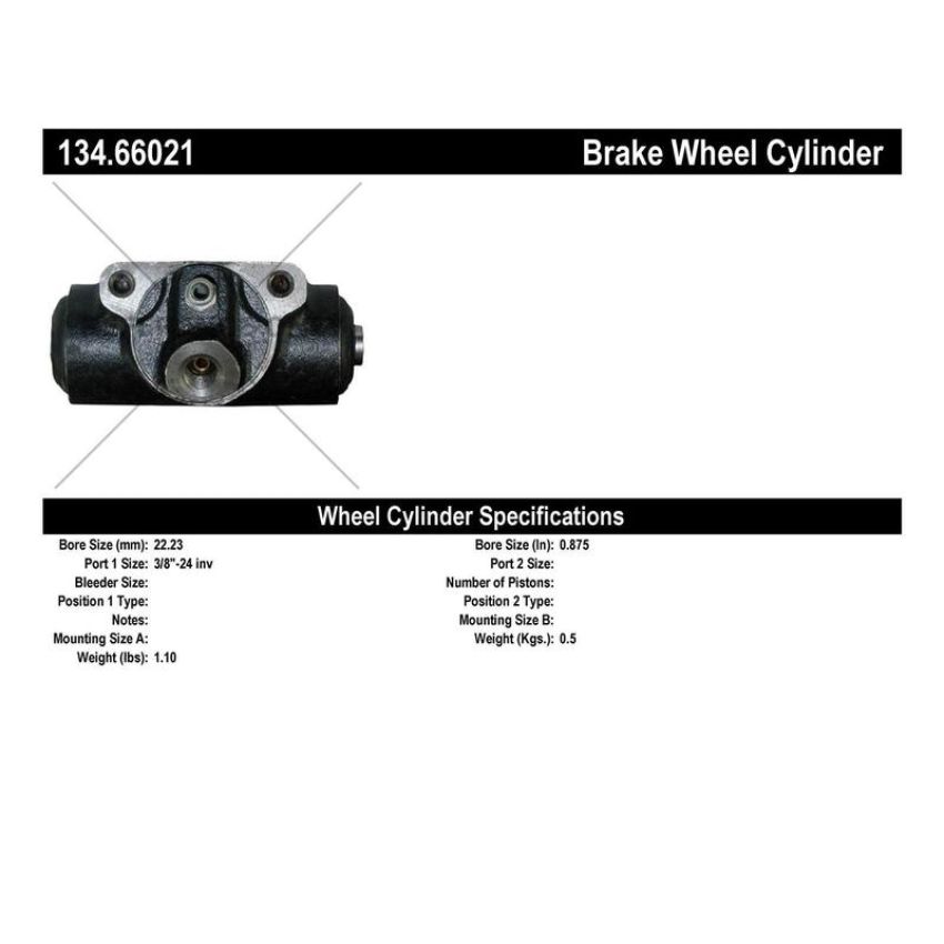 CENTRIC PARTS 134.66021 Centric Premium Wheel Cylinder