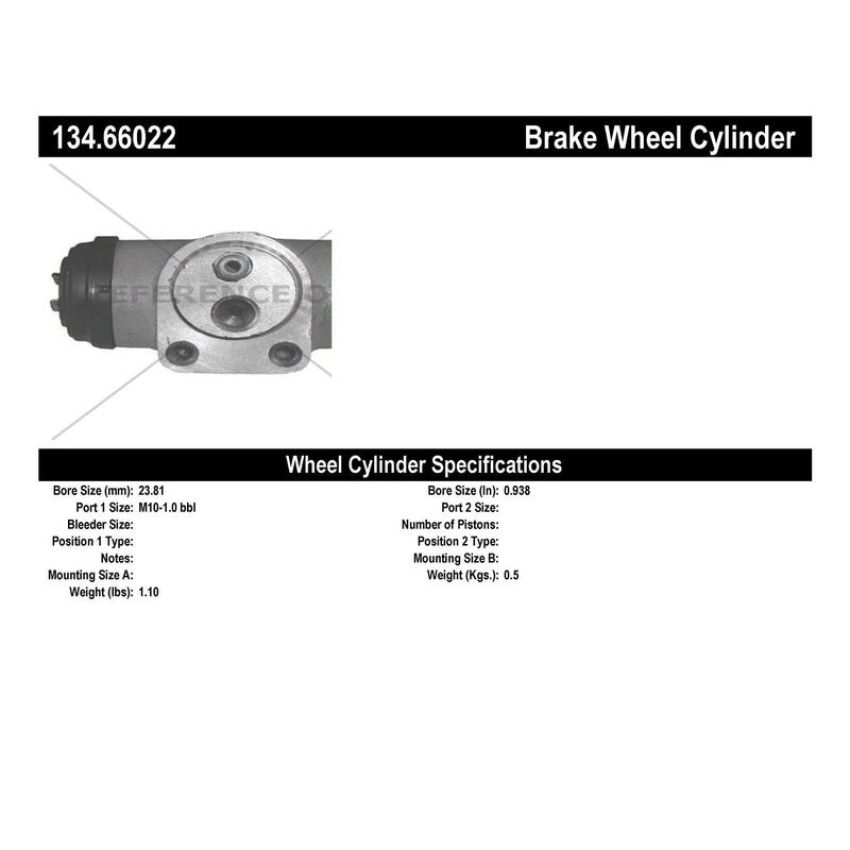 CENTRIC PARTS 134.66022 Centric Premium Wheel Cylinder