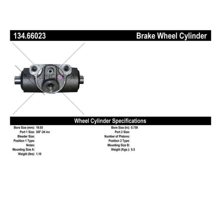 CENTRIC PARTS 134.66023 Centric Premium Wheel Cylinder