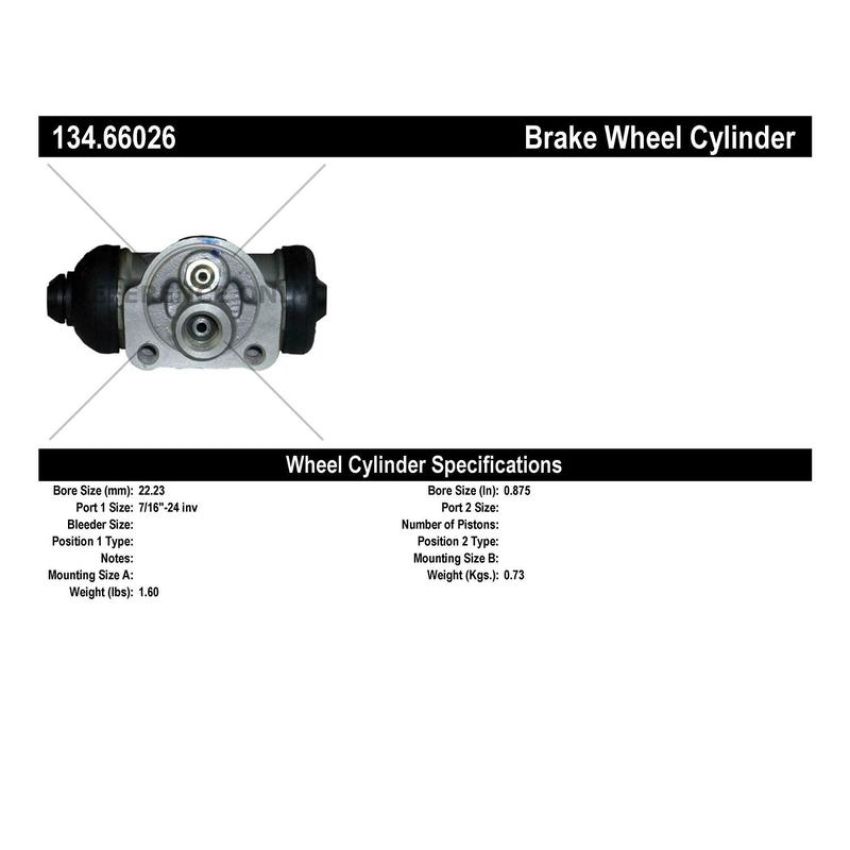 CENTRIC PARTS 134.66026 Centric Premium Wheel Cylinder