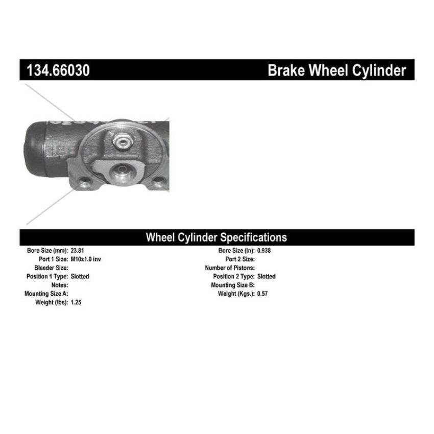 CENTRIC PARTS 134.66030 Centric Premium Wheel Cylinder
