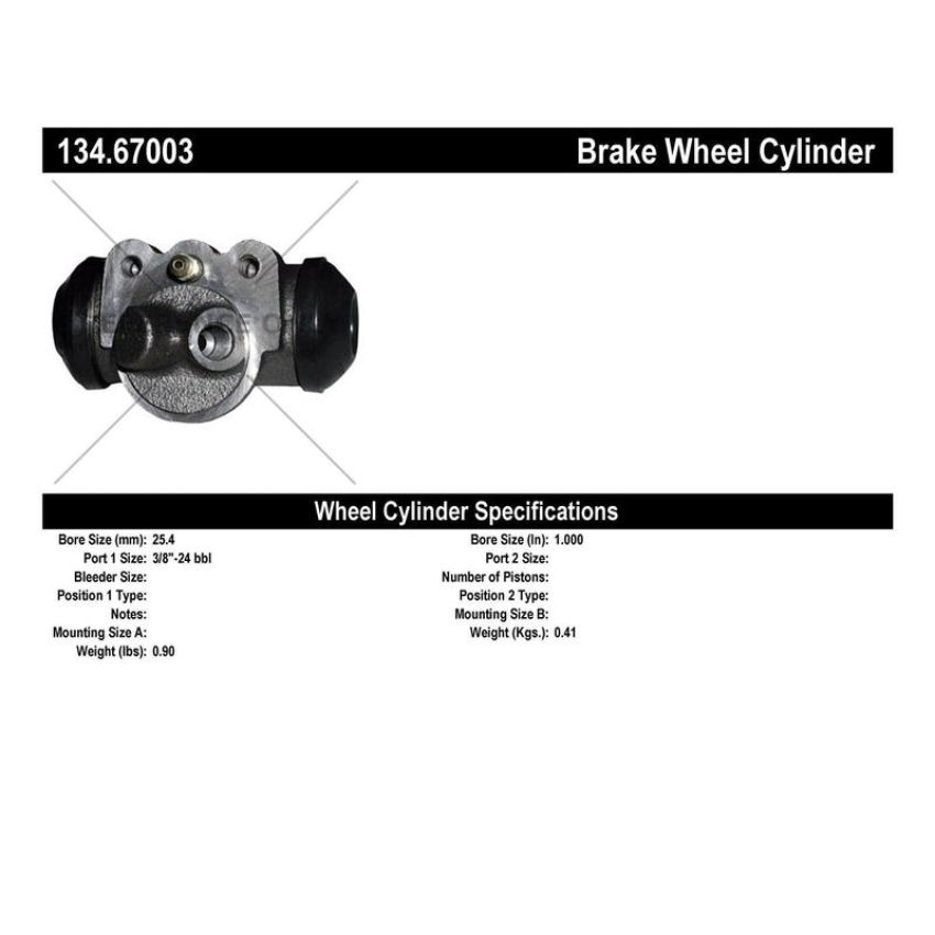 CENTRIC PARTS 134.67003 Centric Premium Wheel Cylinder