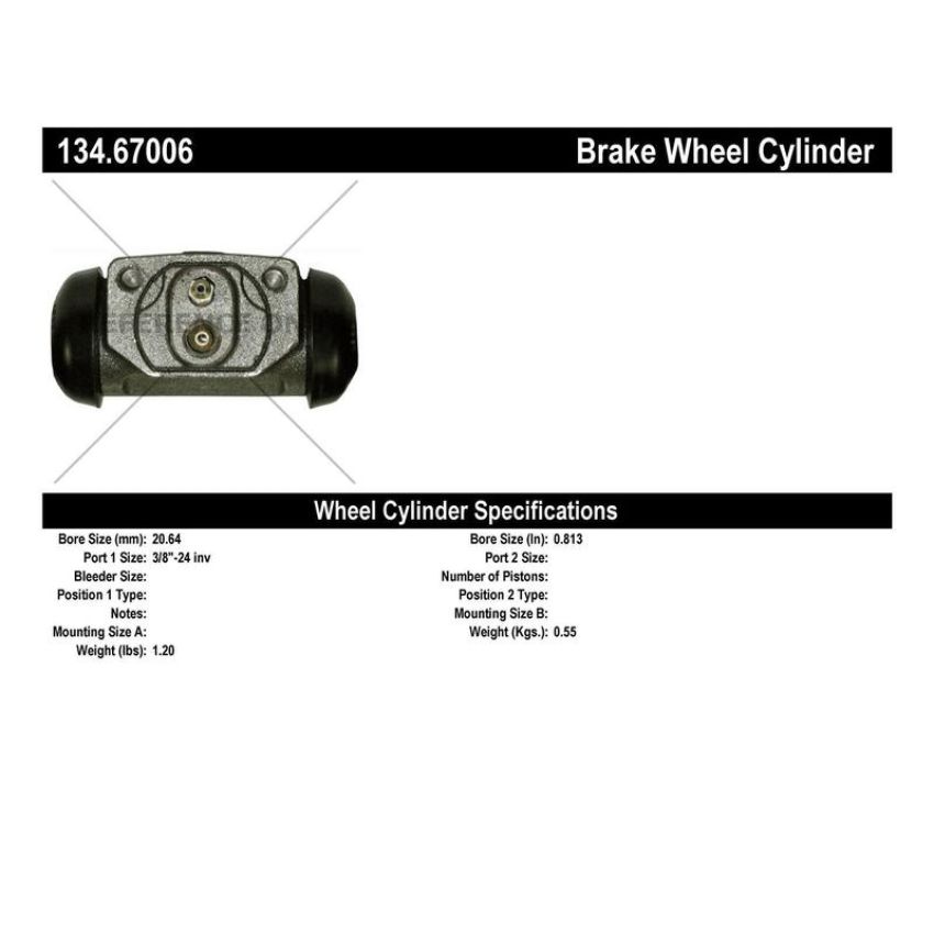 CENTRIC PARTS 134.67006 Centric Premium Wheel Cylinder