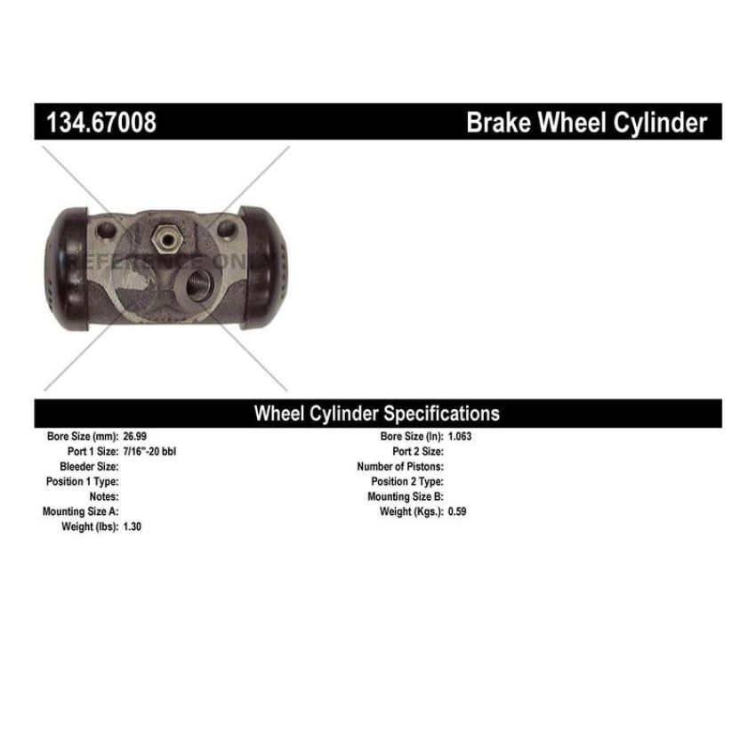 CENTRIC PARTS 134.67008 Centric Premium Wheel Cylinder