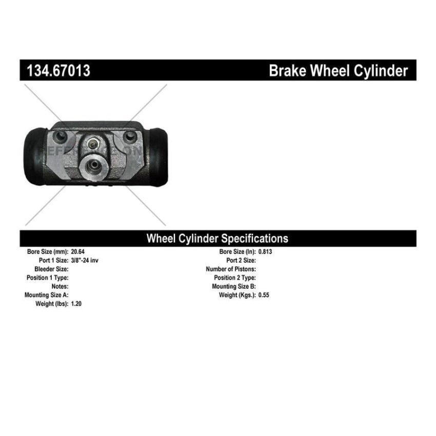 CENTRIC PARTS 134.67013 Centric Premium Wheel Cylinder