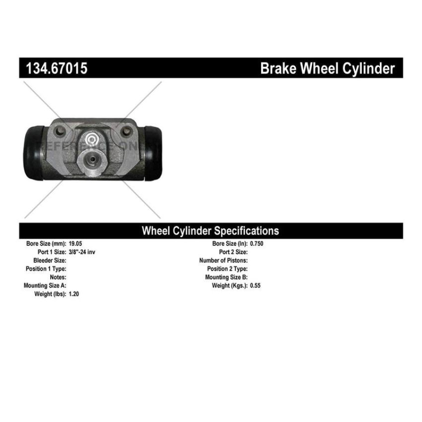 CENTRIC PARTS 134.67015 Centric Premium Wheel Cylinder