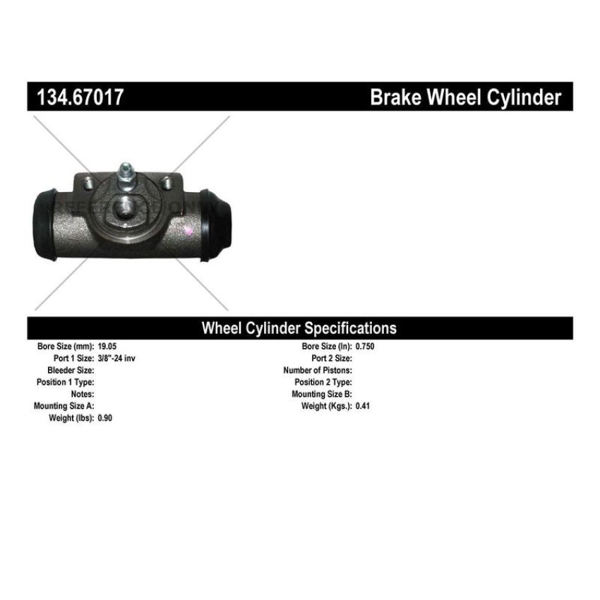 CENTRIC PARTS 134.67017 Centric Premium Wheel Cylinder