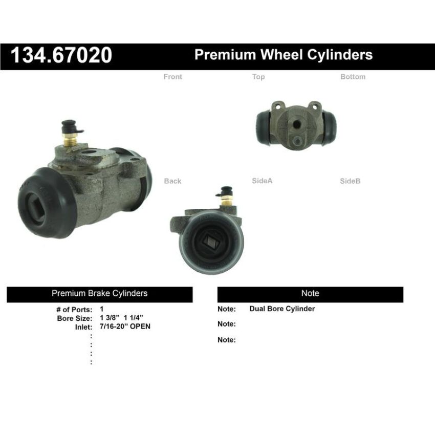 CENTRIC PARTS 134.67020 Centric Premium Wheel Cylinder