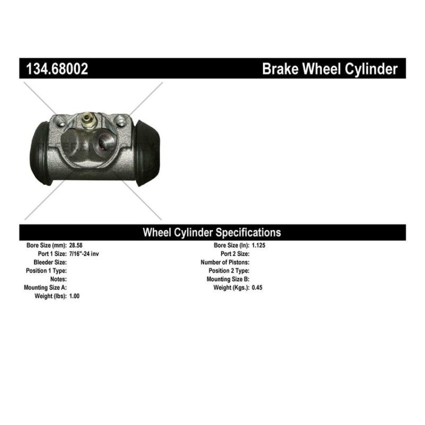 CENTRIC PARTS 134.68002 Centric Premium Wheel Cylinder