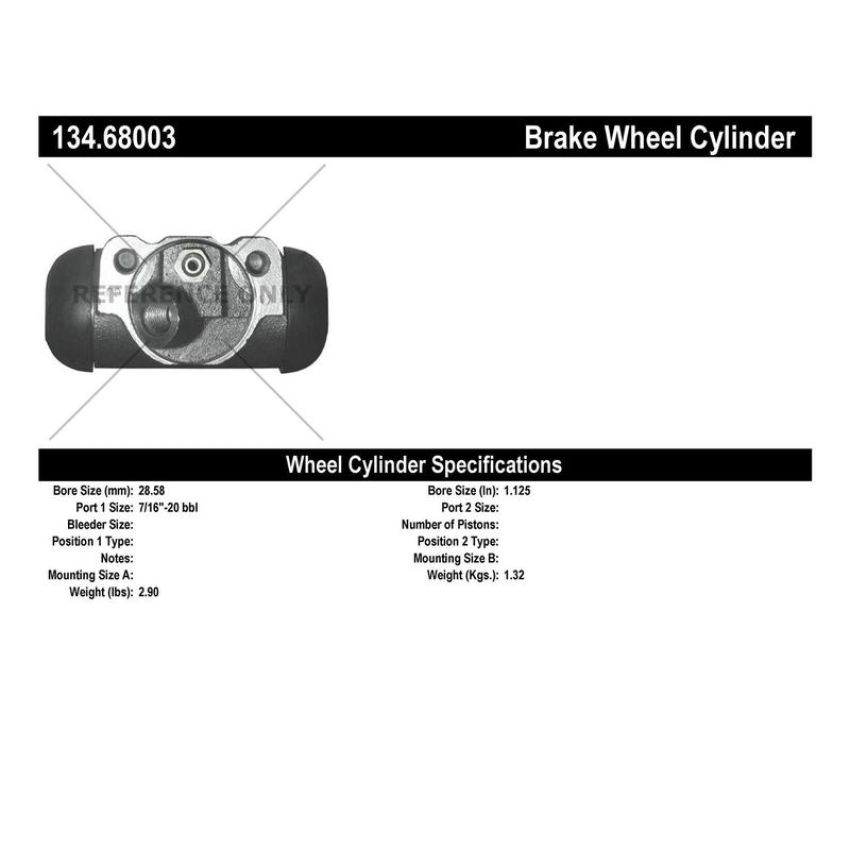 CENTRIC PARTS 134.68003 Centric Premium Wheel Cylinder