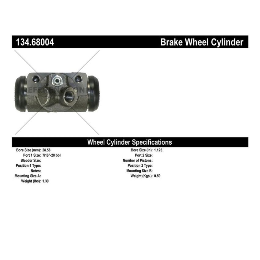 CENTRIC PARTS 134.68004 Centric Premium Wheel Cylinder