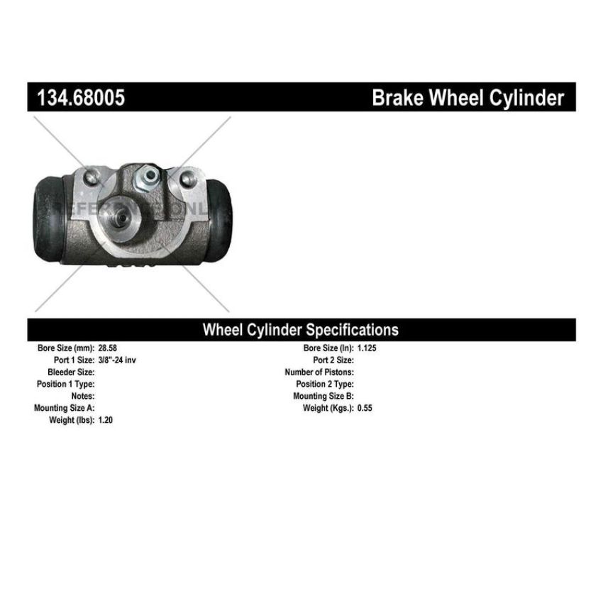 CENTRIC PARTS 134.68005 Centric Premium Wheel Cylinder