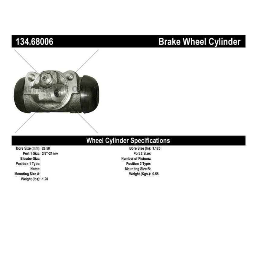 CENTRIC PARTS 134.68006 Centric Premium Wheel Cylinder