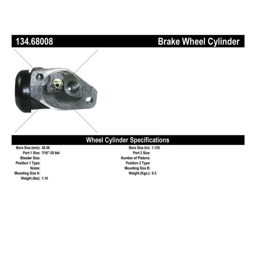 CENTRIC PARTS 134.68008 Centric Premium Wheel Cylinder