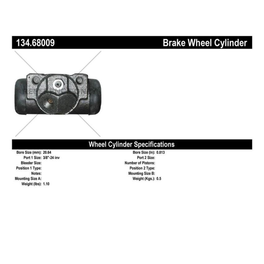 CENTRIC PARTS 134.68009 Centric Premium Wheel Cylinder