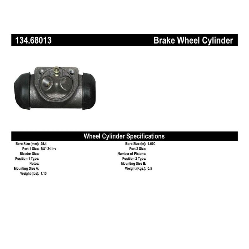 CENTRIC PARTS 134.68013 Centric Premium Wheel Cylinder