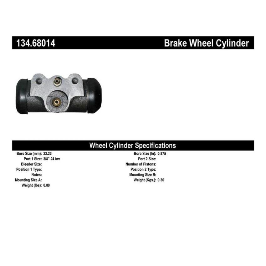 CENTRIC PARTS 134.68014 Centric Premium Wheel Cylinder