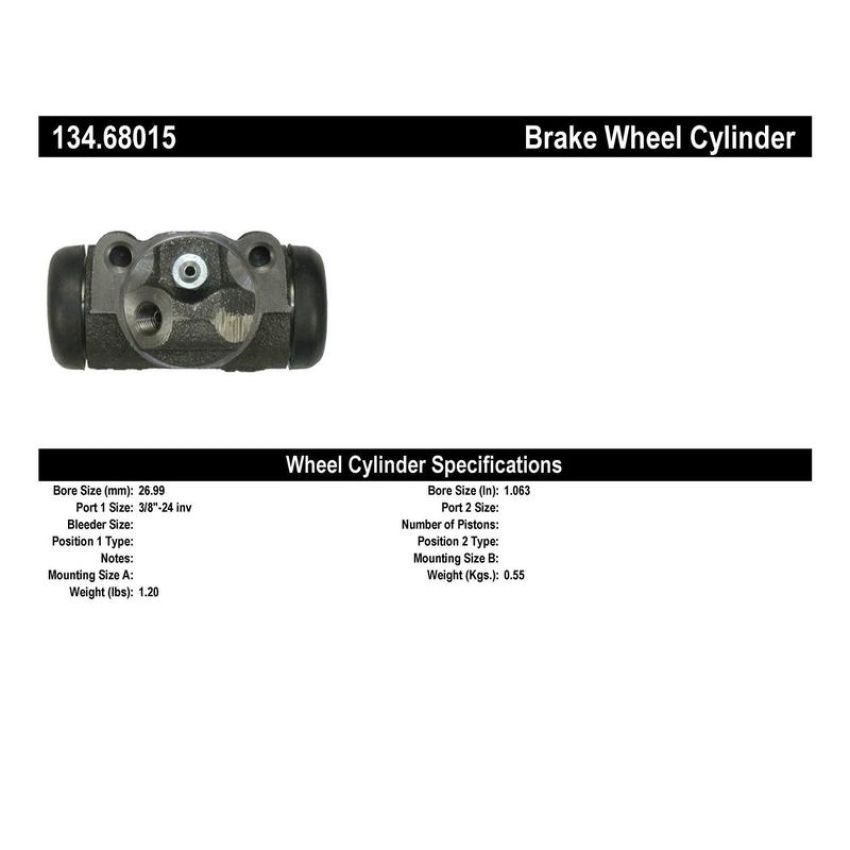 CENTRIC PARTS 134.68015 Centric Premium Wheel Cylinder