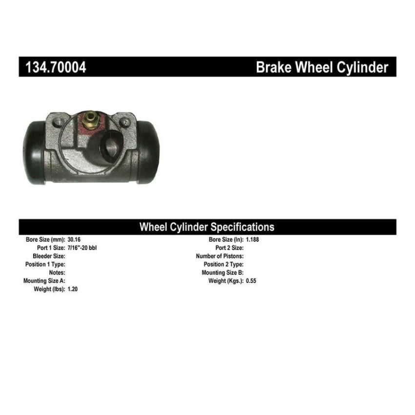 CENTRIC PARTS 134.70004 Centric Premium Wheel Cylinder