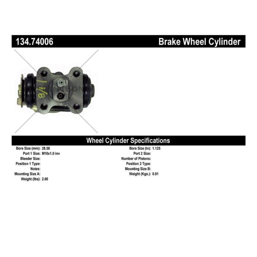 CENTRIC PARTS 134.74006 Centric Premium Wheel Cylinder
