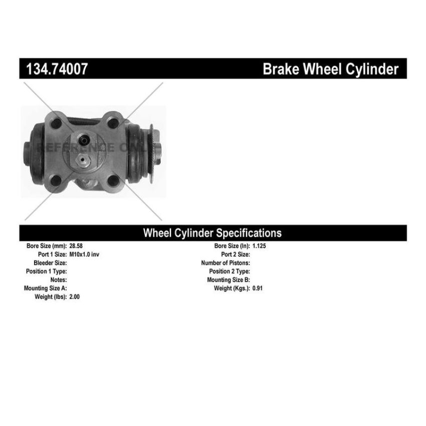 CENTRIC PARTS 134.74007 Centric Premium Wheel Cylinder