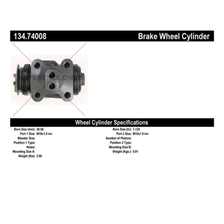 CENTRIC PARTS 134.74008 Centric Premium Wheel Cylinder