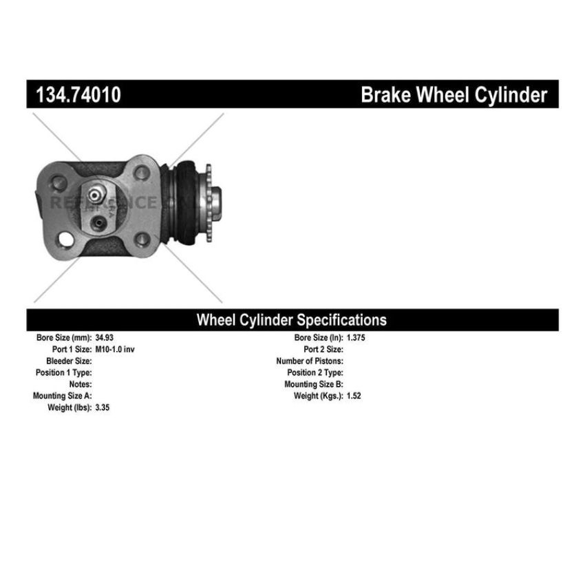CENTRIC PARTS 134.74010 Centric Premium Wheel Cylinder