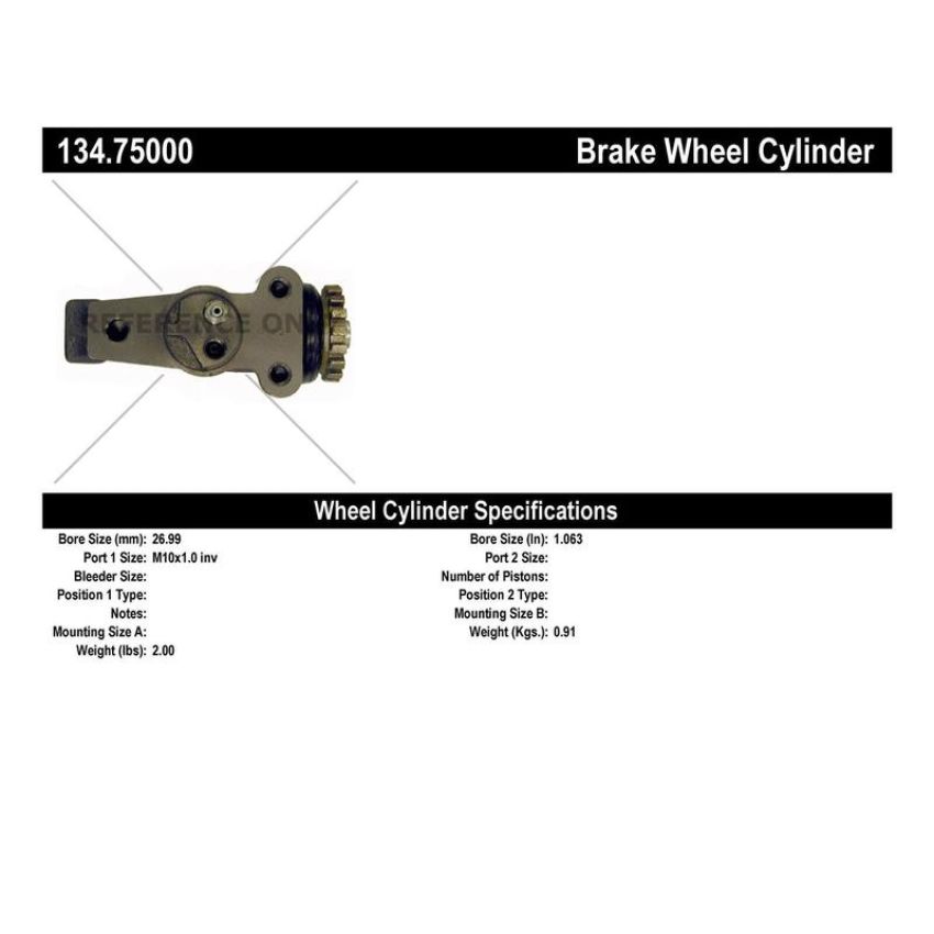 CENTRIC PARTS 134.75000 Centric Premium Wheel Cylinder