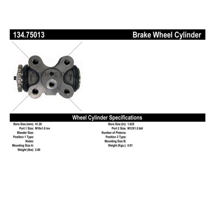 CENTRIC PARTS 134.75013 Centric Premium Wheel Cylinder