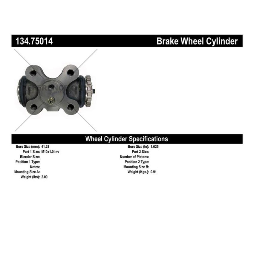 CENTRIC PARTS 134.75014 Centric Premium Wheel Cylinder