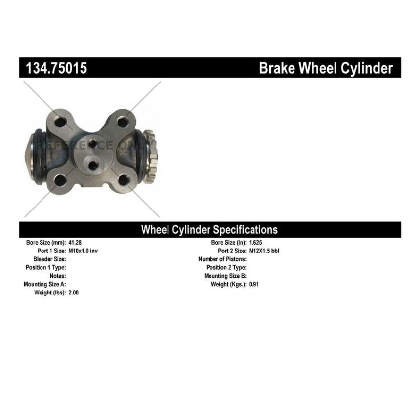 CENTRIC PARTS 134.75015 Centric Premium Wheel Cylinder