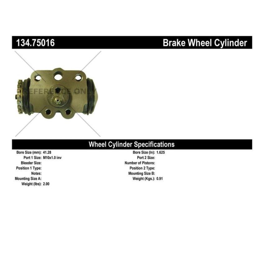 CENTRIC PARTS 134.75016 Centric Premium Wheel Cylinder