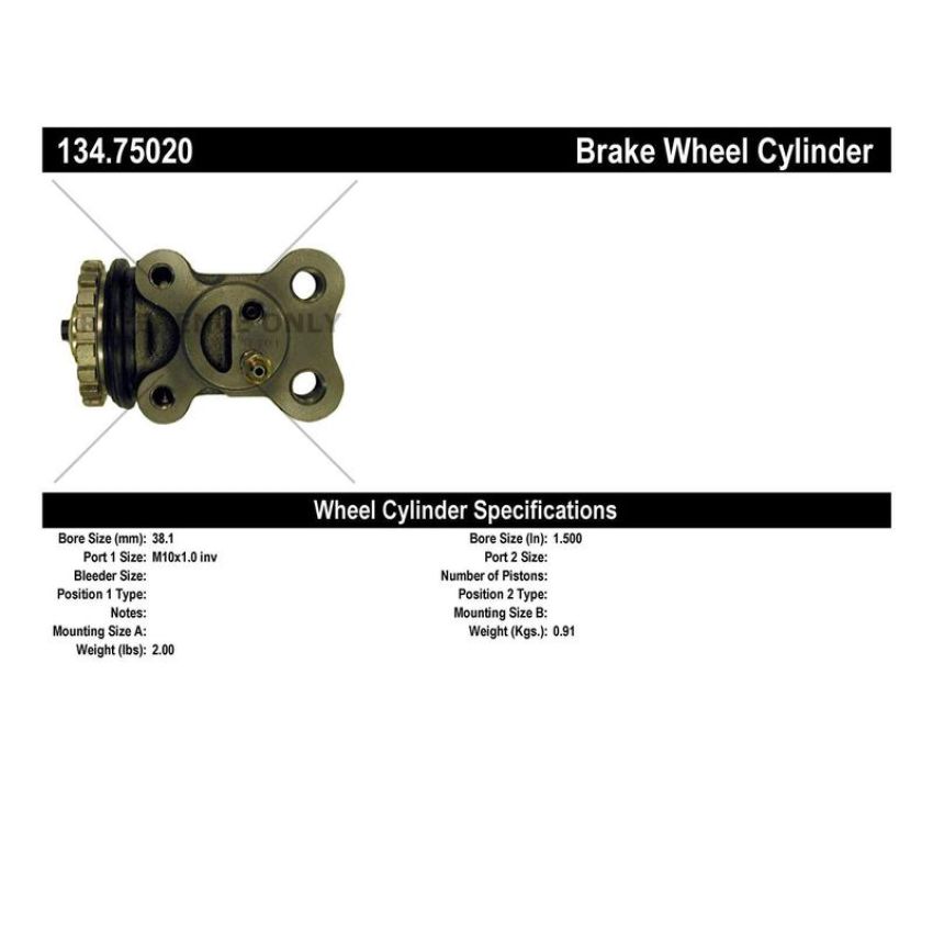 CENTRIC PARTS 134.75020 Centric Premium Wheel Cylinder