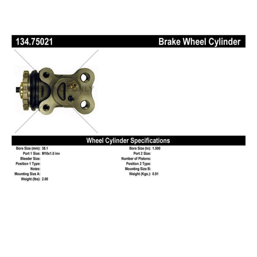 CENTRIC PARTS 134.75021 Centric Premium Wheel Cylinder