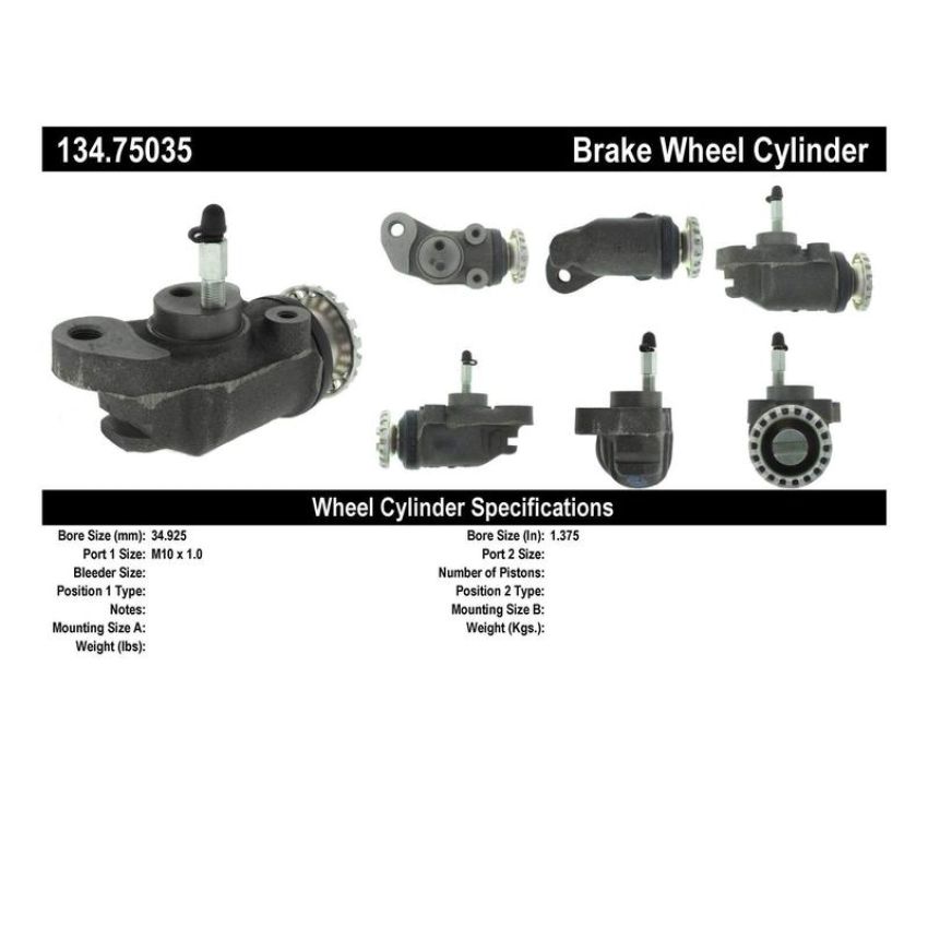 CENTRIC PARTS 134.75035 Centric Premium Wheel Cylinder