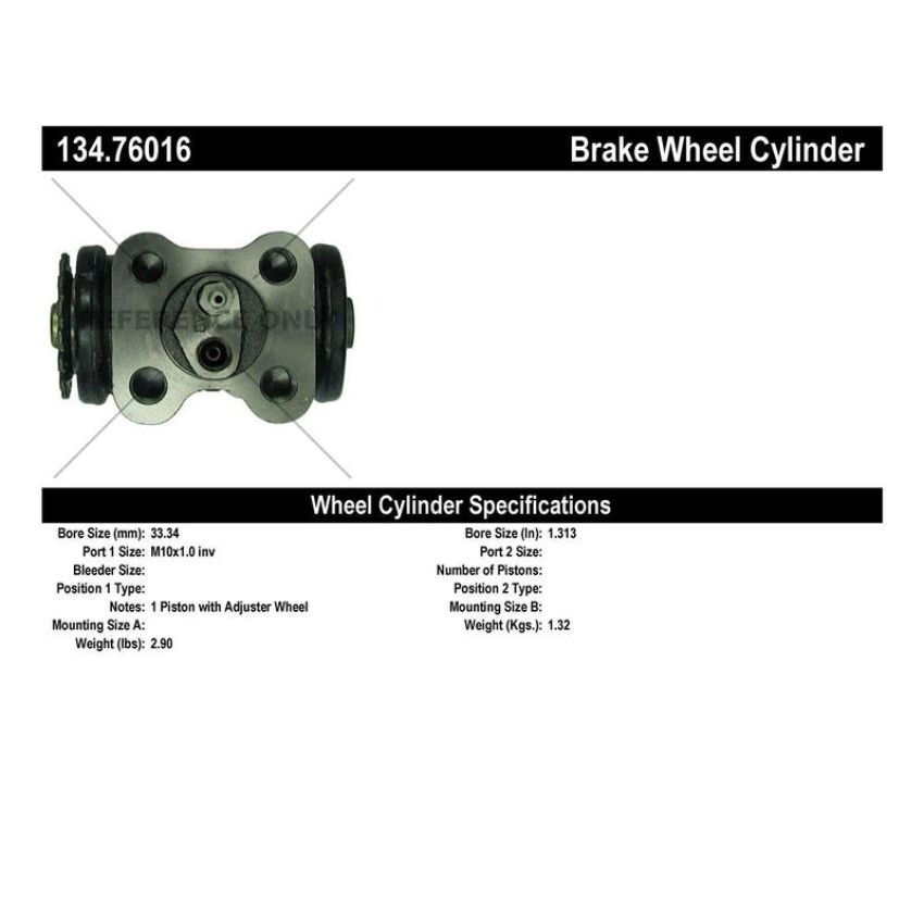 CENTRIC PARTS 134.76016 Centric Premium Wheel Cylinder
